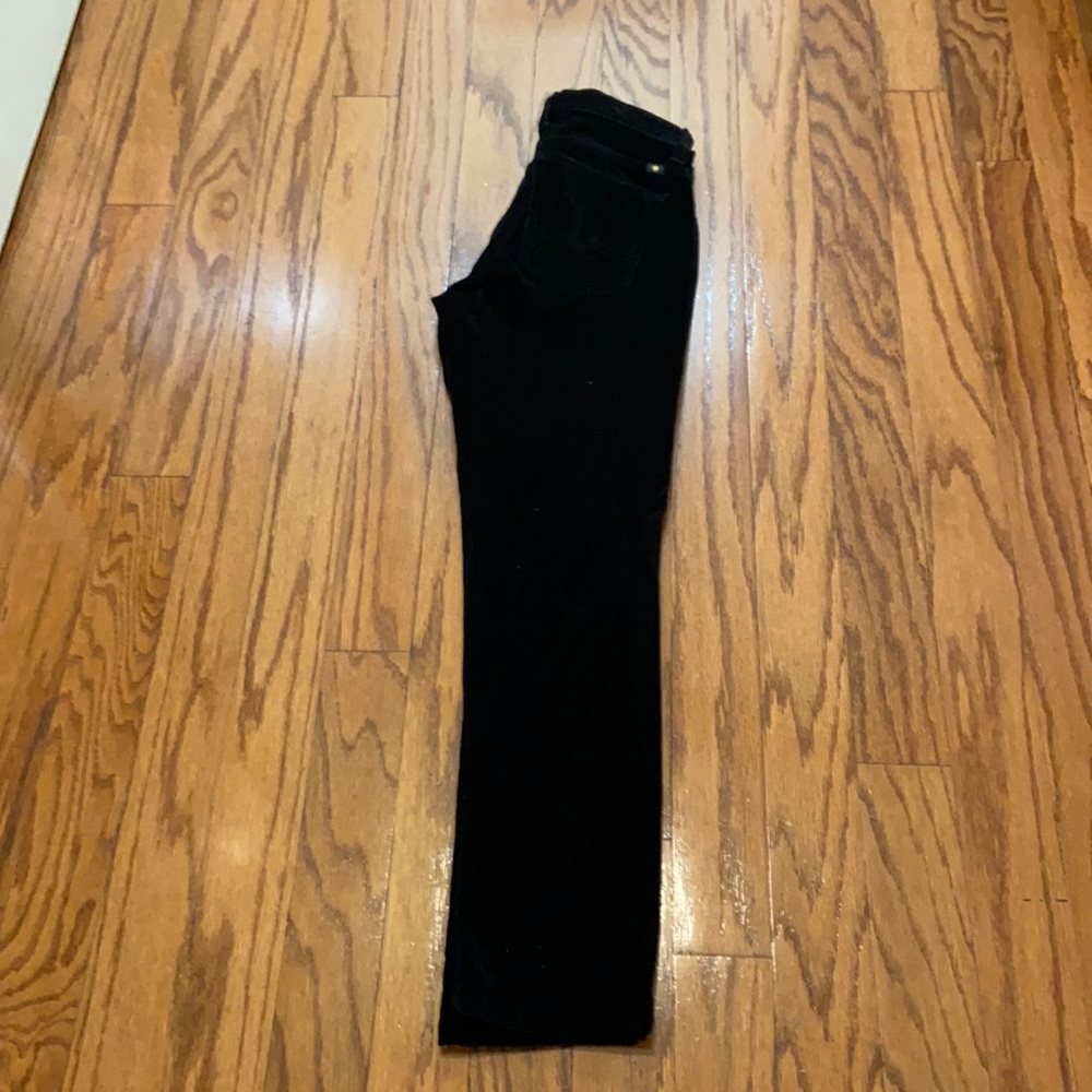 Lucky brand black velvet straight leg jeans 26
